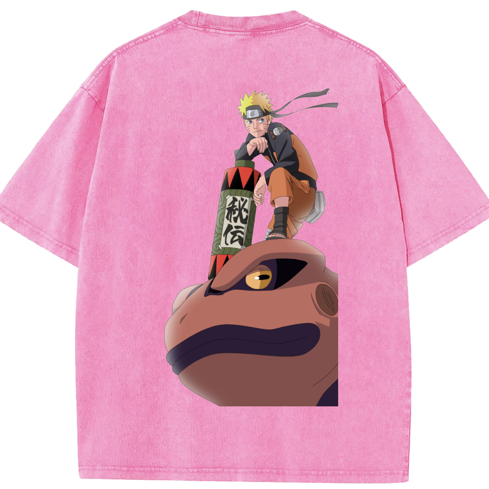 （画像用） NARUTO -ナルト- うずまき ナルト Uzumaki Naruto 綿100% ヴィンテージ風 半袖Tシャツ（背面プリント）